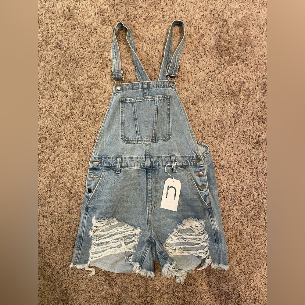 Jean Overall Shorts